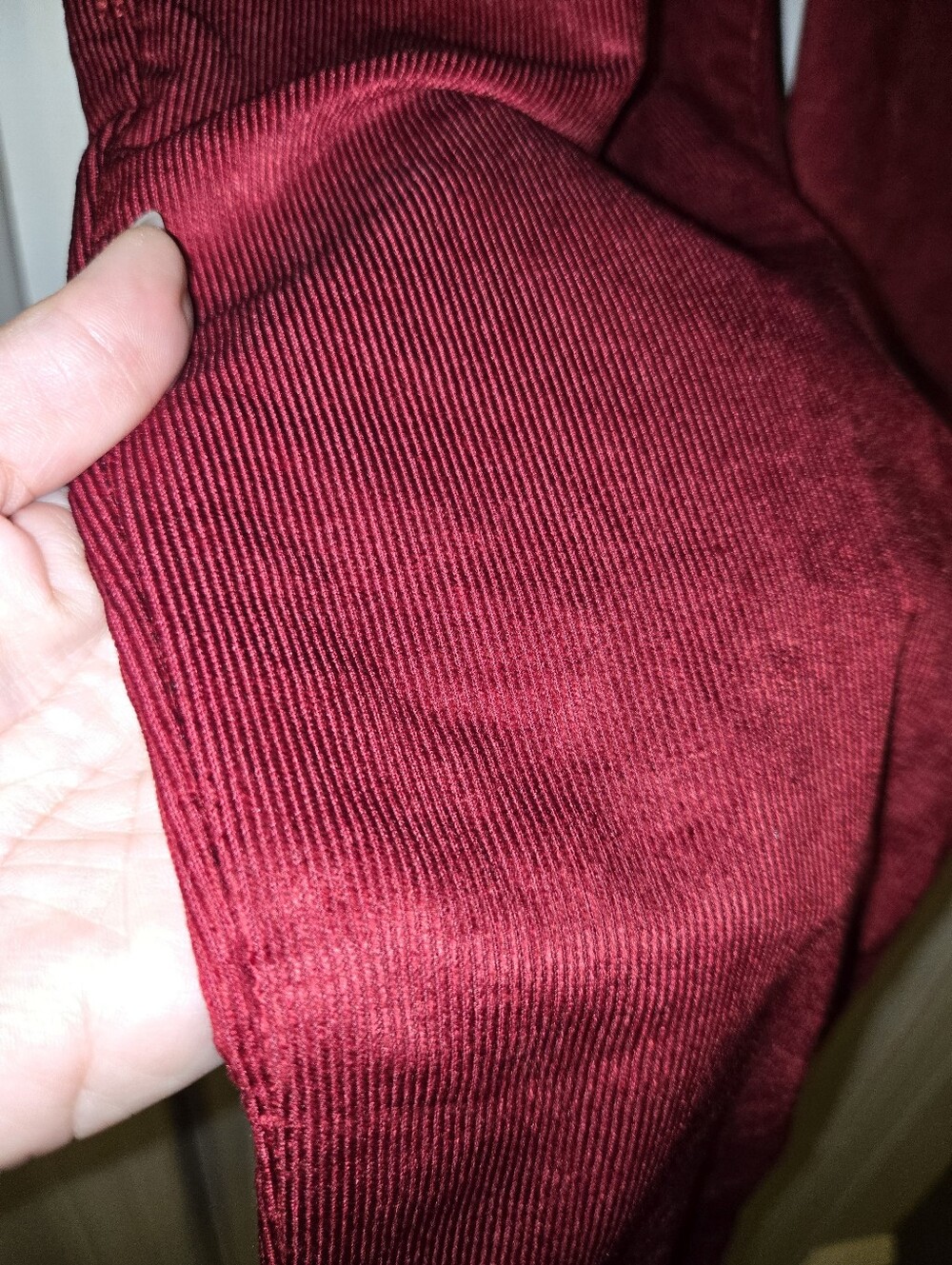 Rock & Republic Burgundy Red Corduroy Low Rise Skinny Pants Size 4 Soft Ribbed - Picture 10 of 12